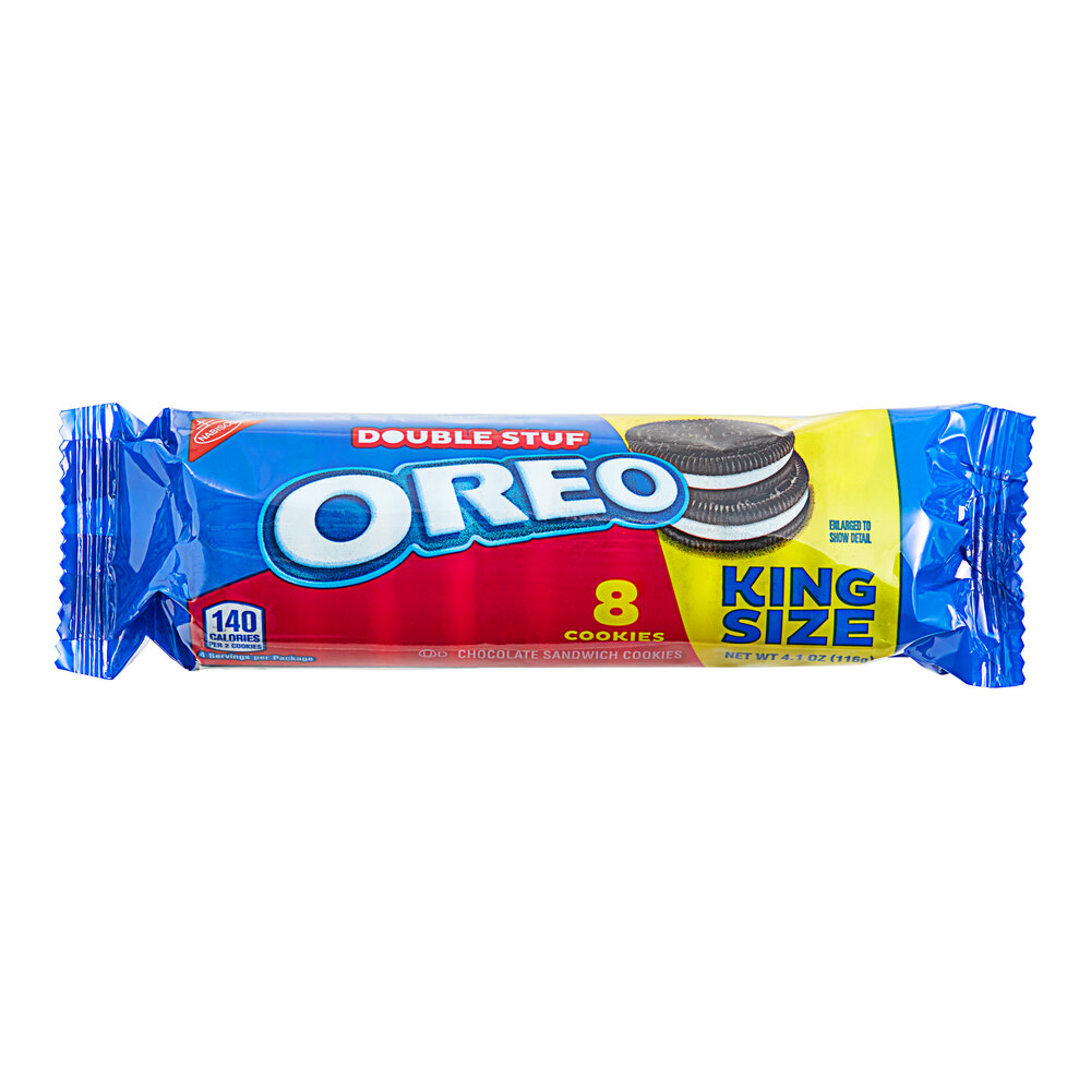 Nabisco Oreo King Size Double Stuf Cookie Snack Pack 8-Count (4.15 oz ...