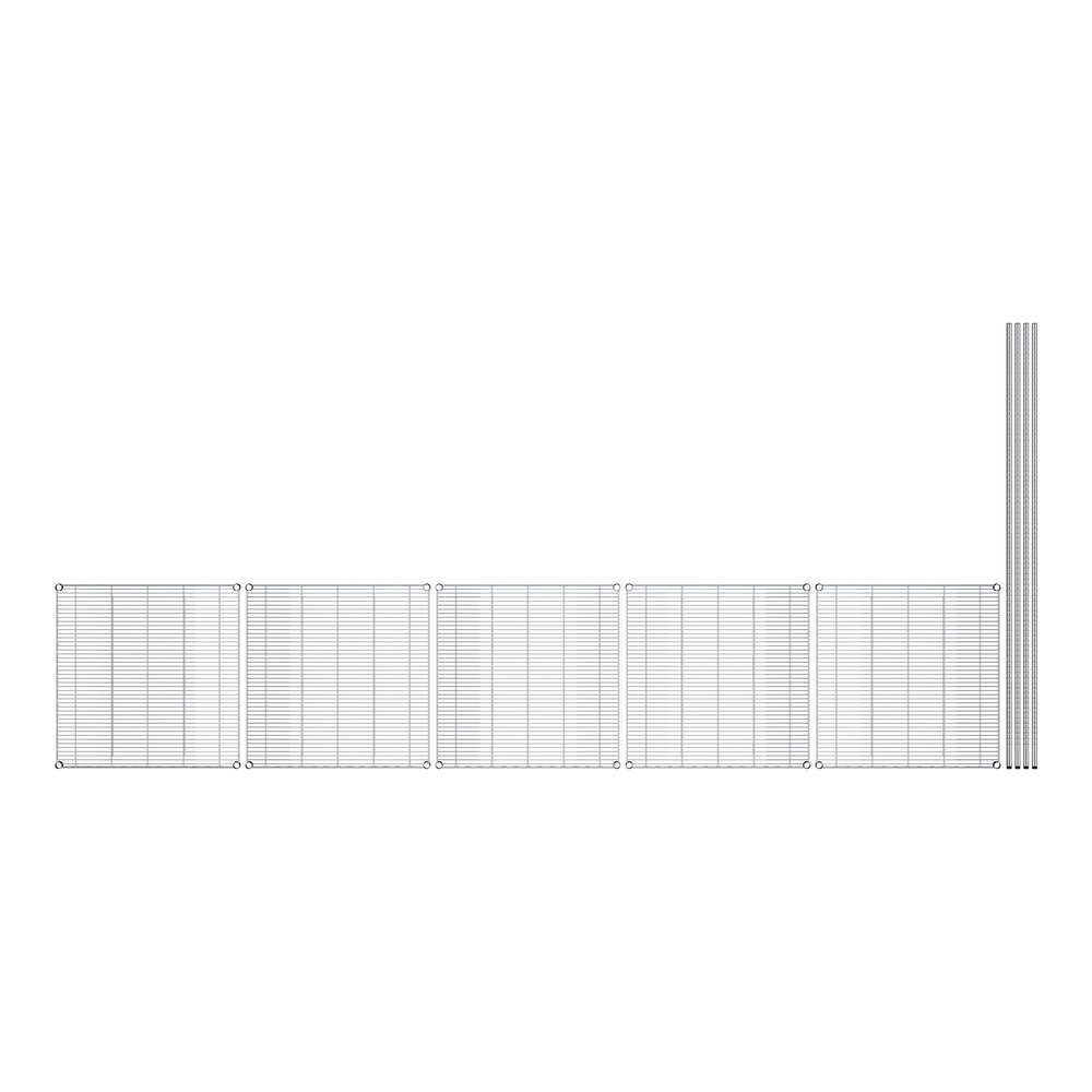 Spec Line 36" Wide NSF Stainless Steel Stationary Wire Shelving Starter