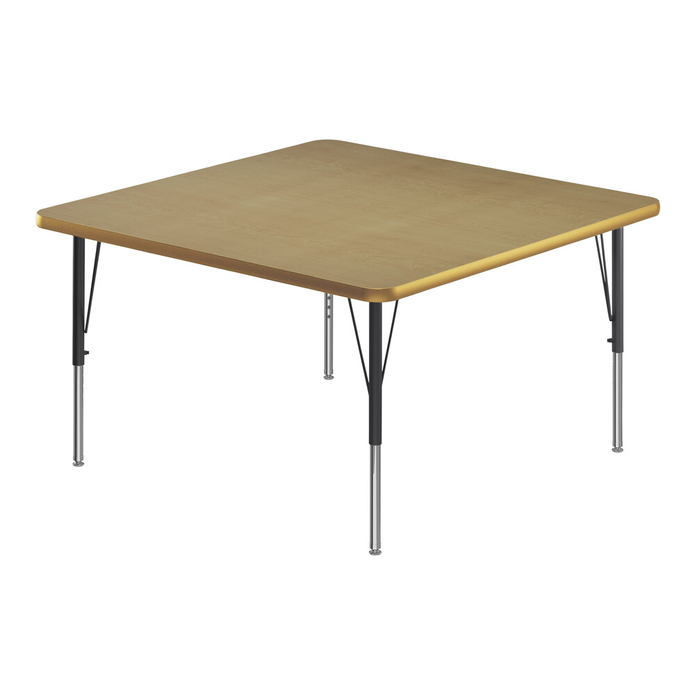 Correll 36x72 Office Workstation Table - Fusion Maple Laminate Top, Steel Frame, Made In USA