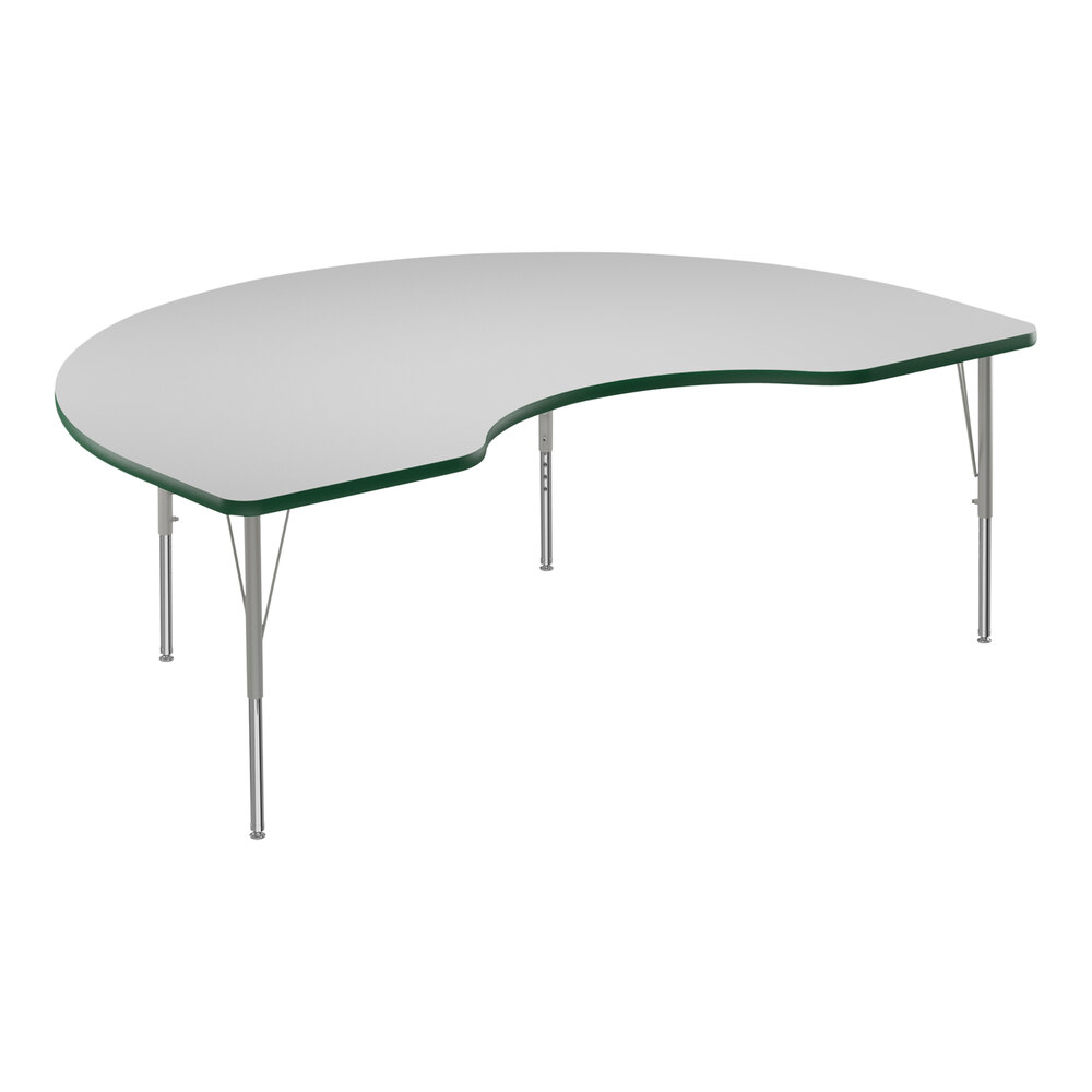 Correll 48" x 72" Kidney White 19"29" Adjustable Height HighPressure