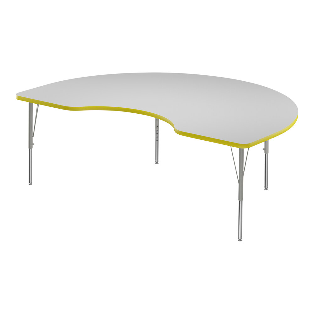 Correll 48" x 72" Kidney White 19"29" Adjustable Height HighPressure