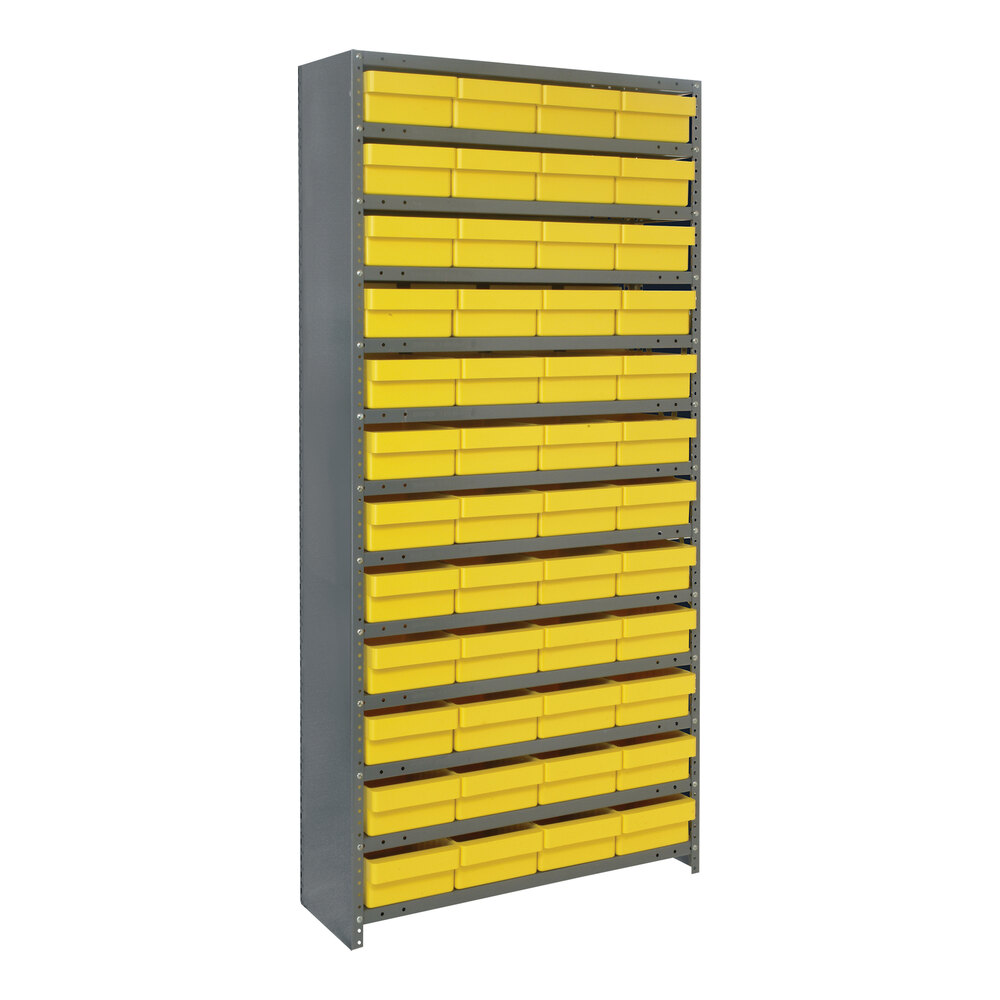Quantum Super Tuff 36 X 12 X 75 Steel Closed 13 Shelf Euro Drawer quantum-super-tuff-36-x-12-x-75-steel-closed-13-shelf-euro-drawer