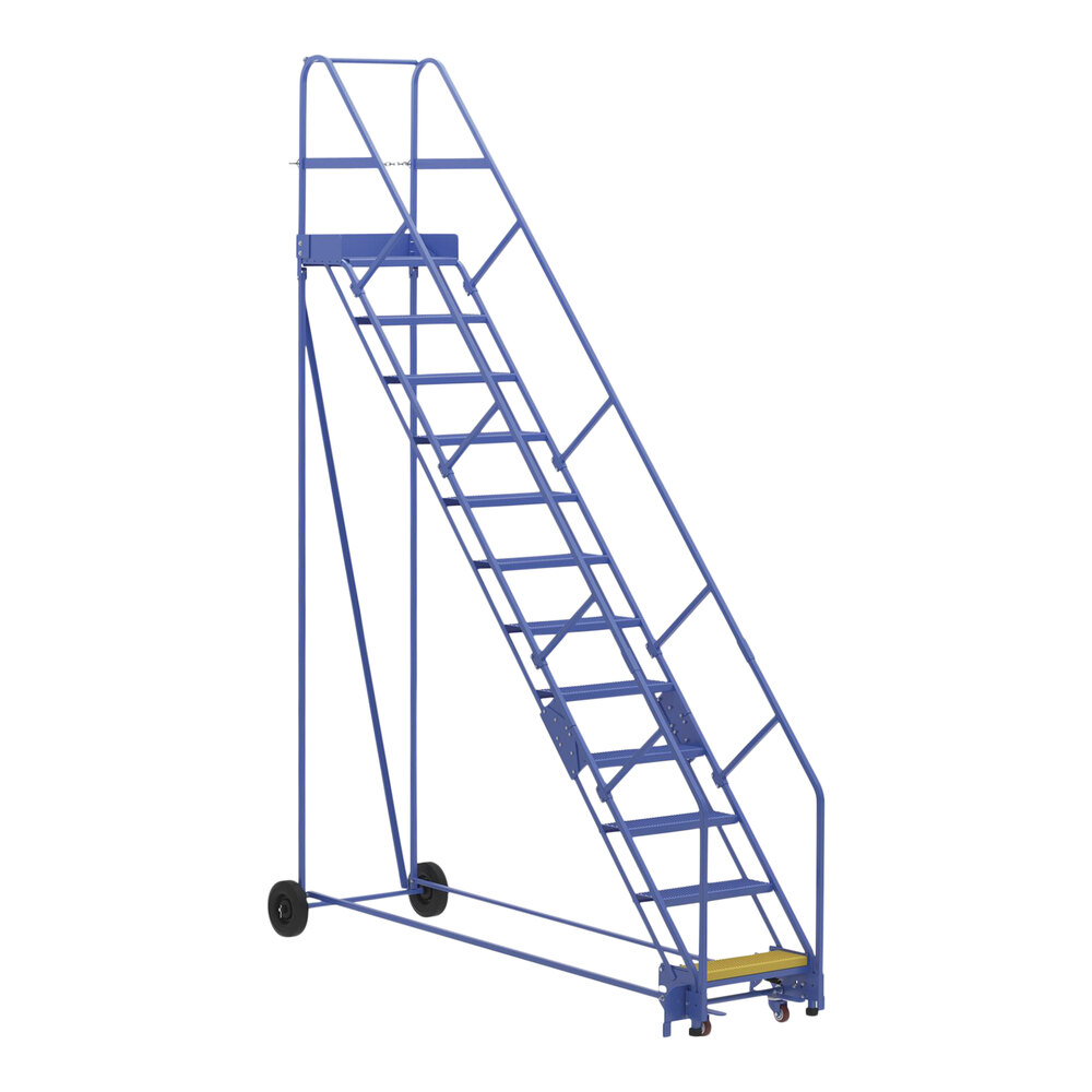 Vestil 12Step Steel Rolling Warehouse Ladder with 23 9/16" Wide
