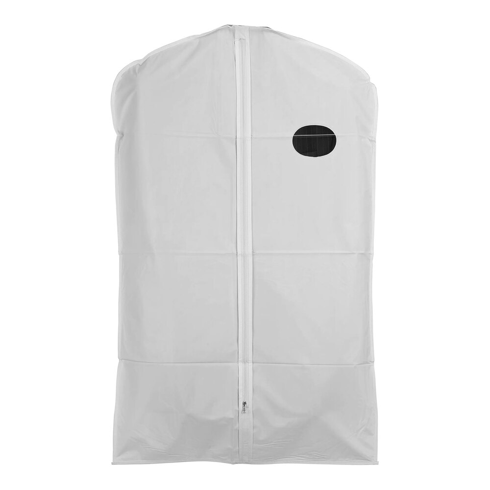 Econoco 20" x 40" White 3 Gauge Vinyl Zippered Garment Cover with