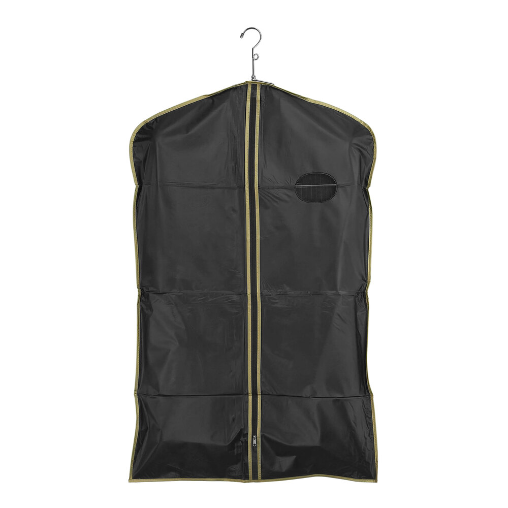 Econoco 20" x 40" Black 3 Gauge Vinyl Zippered Garment Cover with