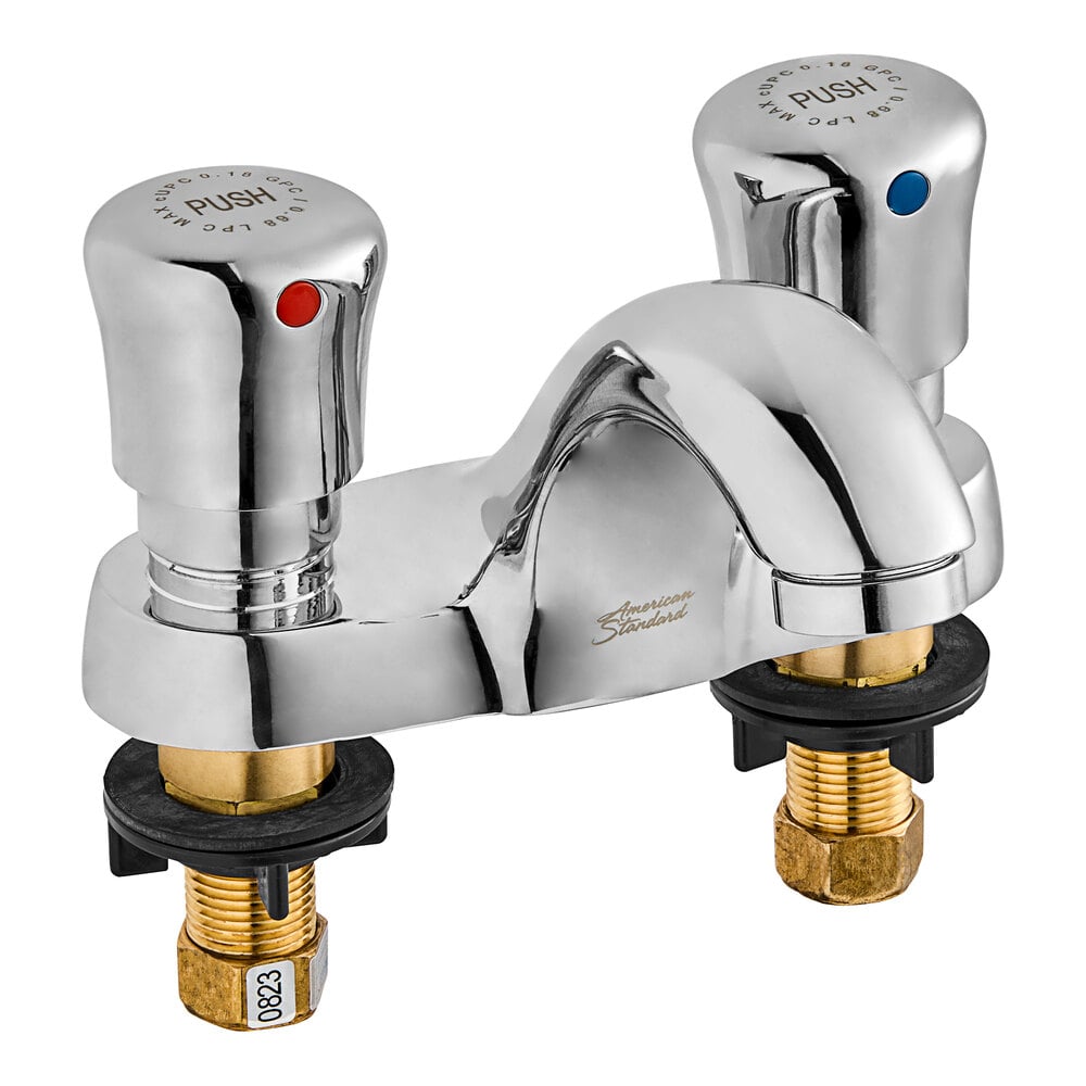 American Standard 1340225.002 1.0 GPM DeckMount Metering Faucet with 4" Centers