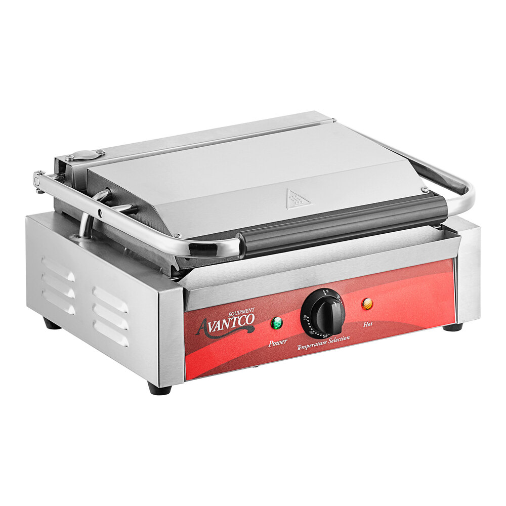 VEVOR Commercial Sandwich Panini Press 3600-Watt Non-Stick Electric Griddle with Double Flat Plates for Hamburgers, Silver