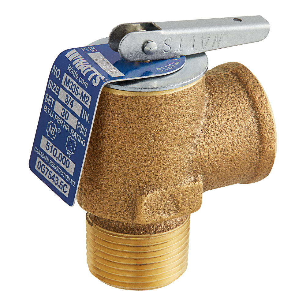Watts 0342692 M335M2030 3/4" Male Bronze Boiler Pressure Relief Valve