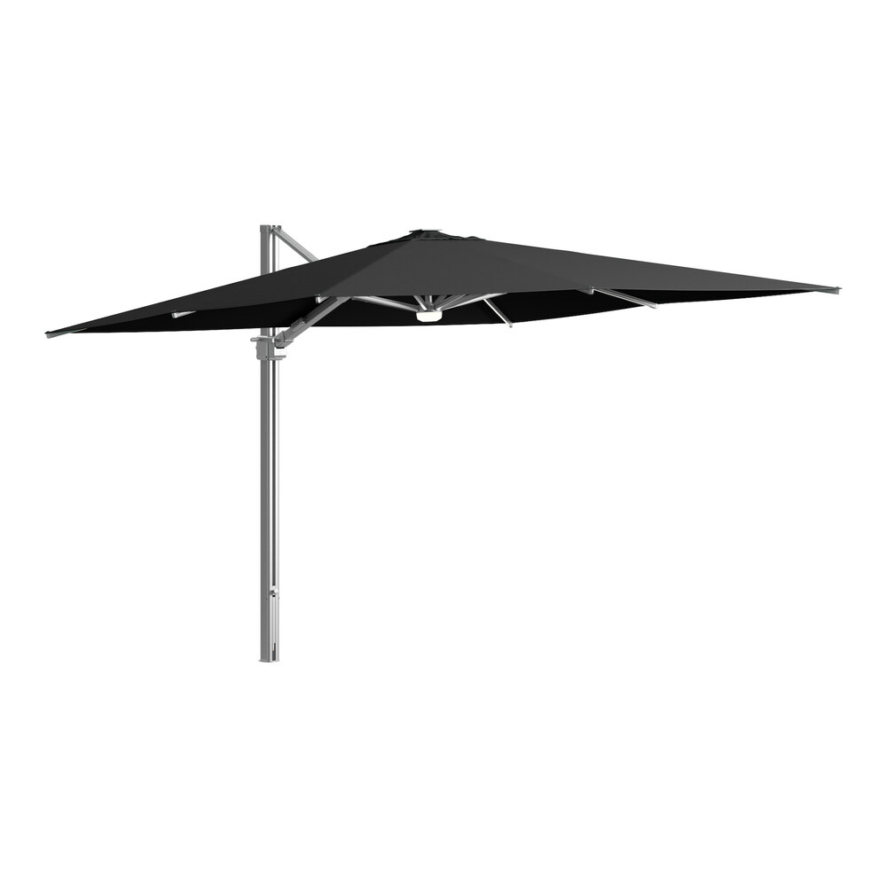 Lancaster Table & Seating 10' Square Raven Black Crank Lift Silver
