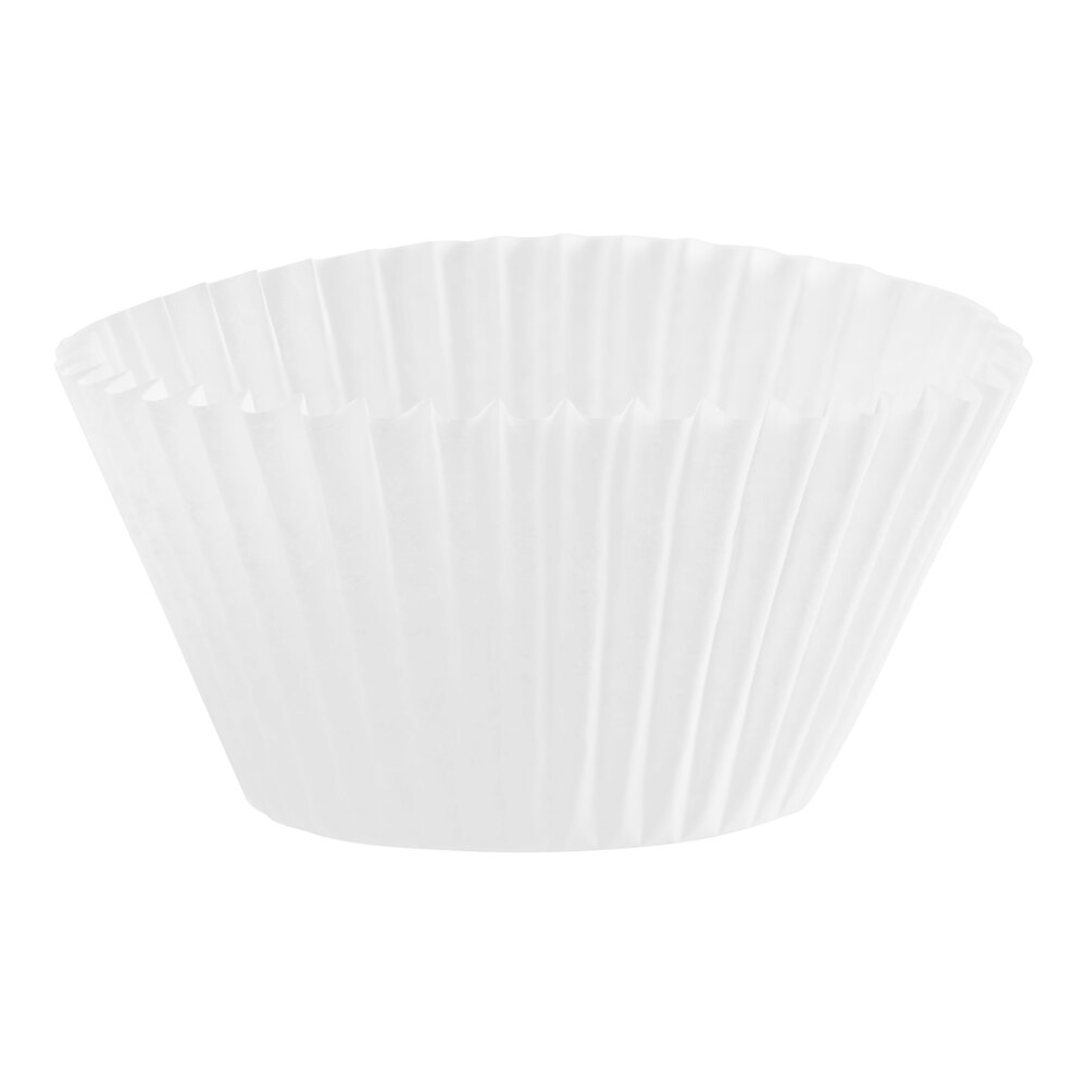 2" x 1 3/4" White Fluted Baking Cup 5000/Case