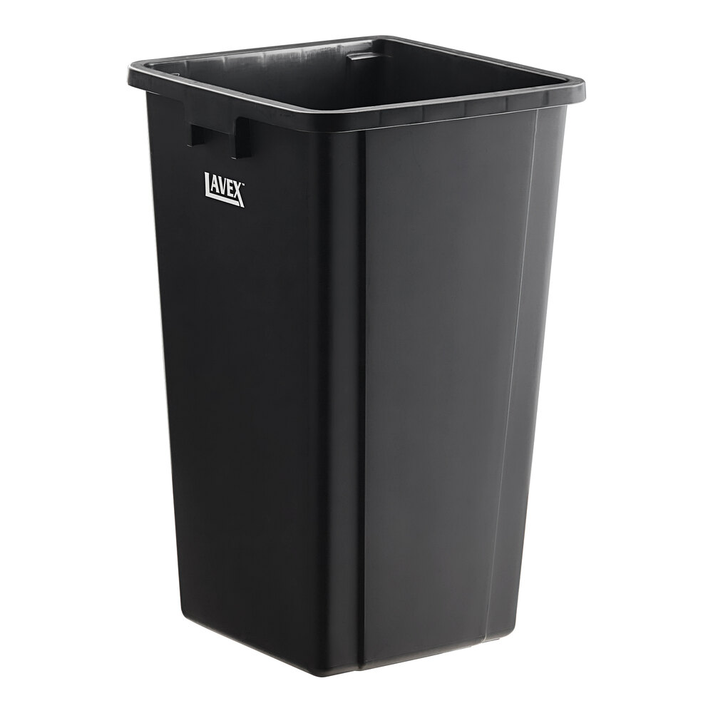 25 Gallon Black Square Trash Can
