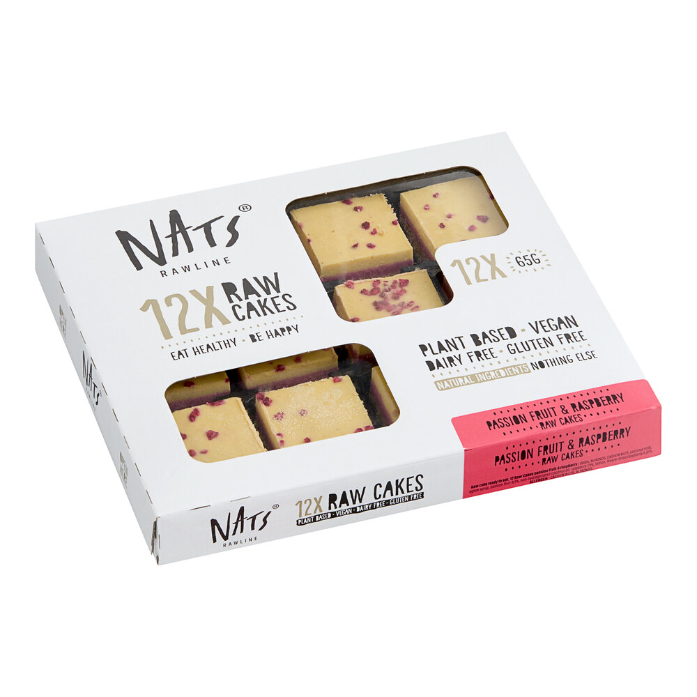 Nats Rawline Plant-Based Vegan Passion Fruit and Raspberry Raw Cake ...