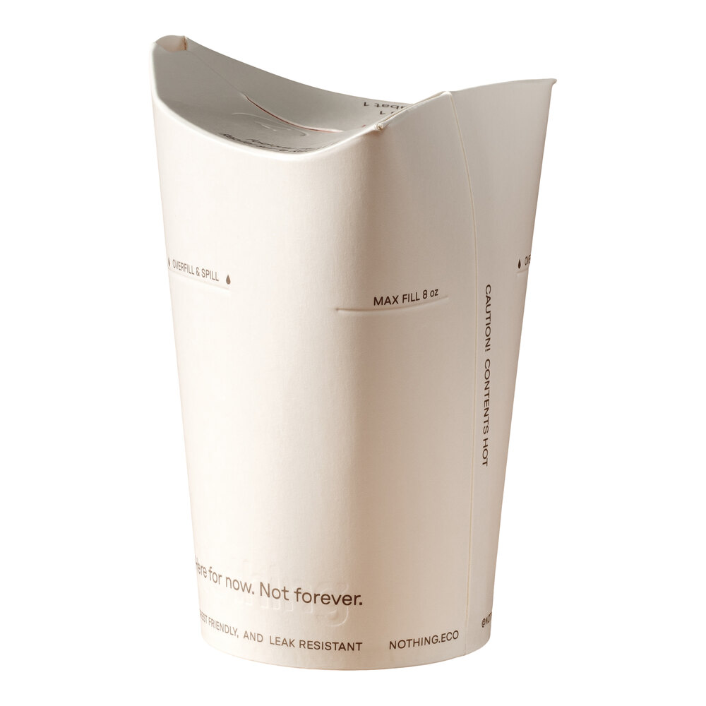 Nothing 8 oz. All-in-One Paper Hot Cup and Lid - 1,000/Case