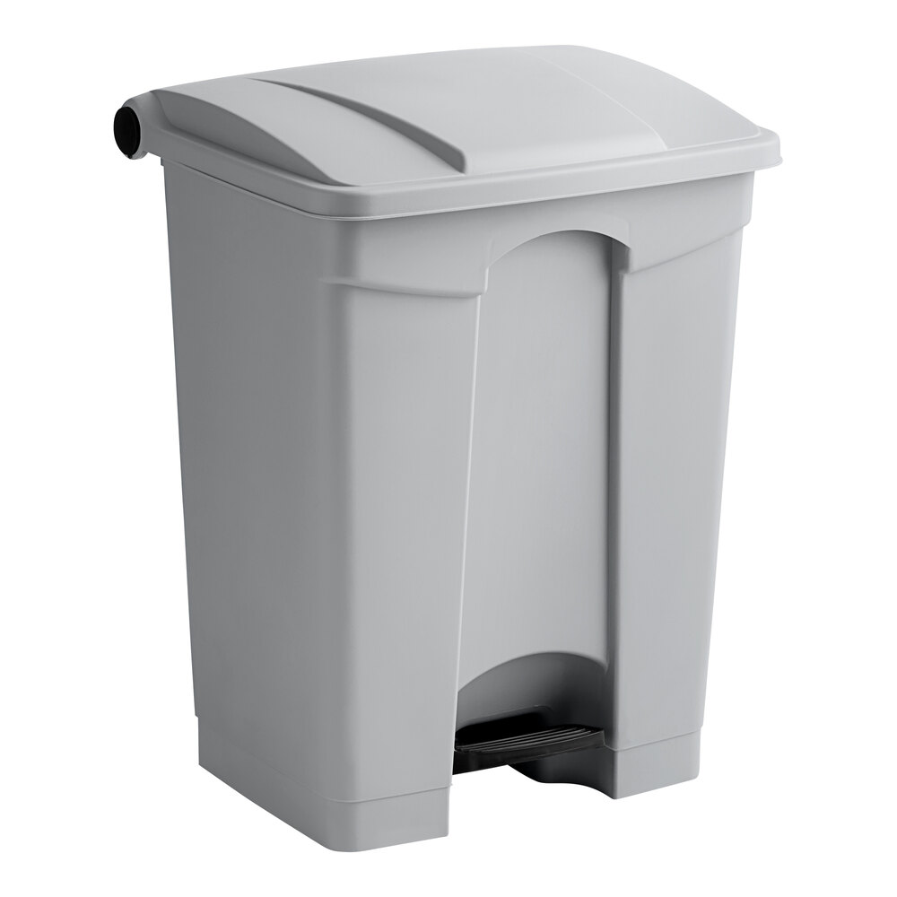72 Qt. / 18 Gallon Gray Rectangular Step-On Trash Can