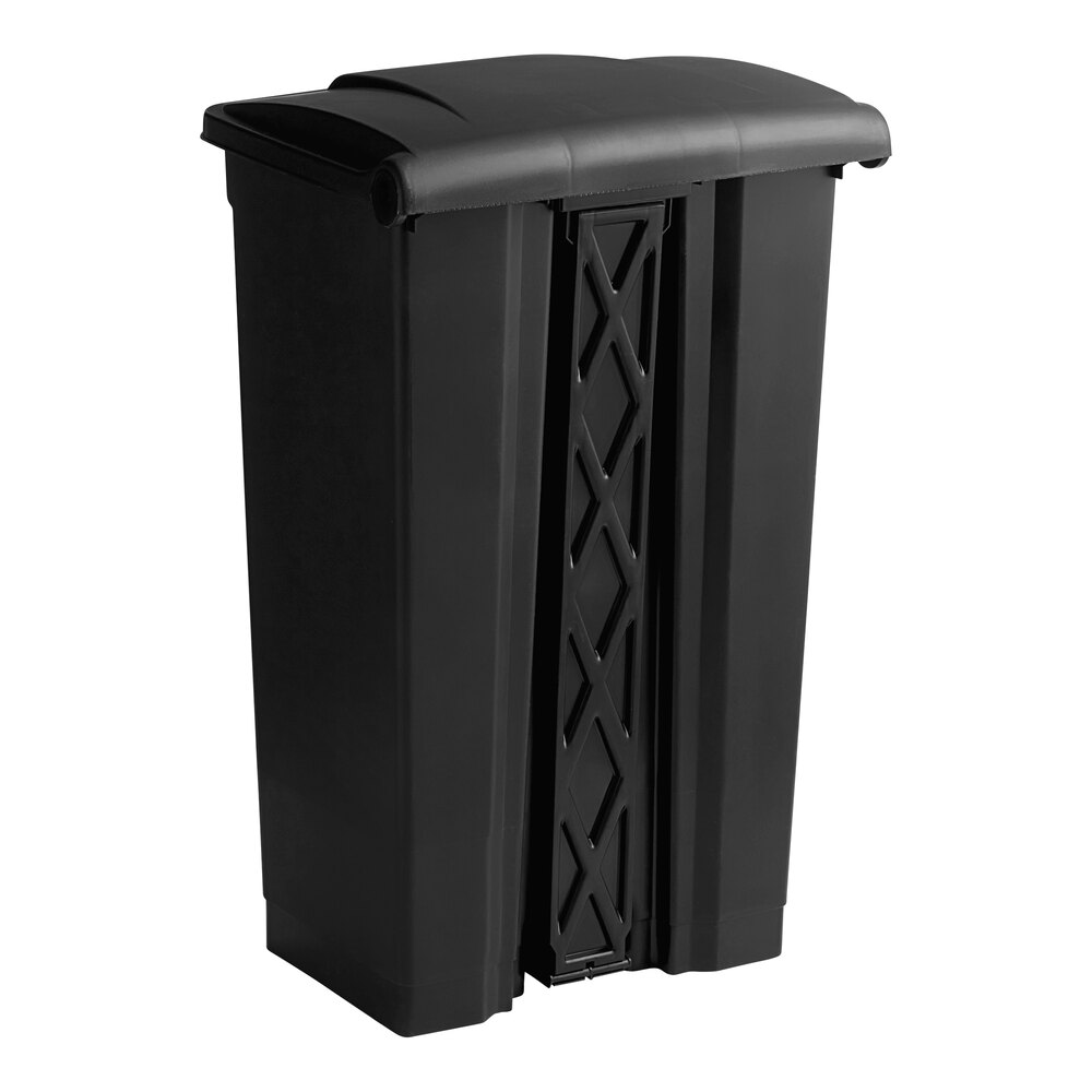 92 Qt. / 23 Gallon Black Rectangular Step-On Trash Can 92 Qt. / 23 Gallon Black Rectangular Step-On Trash Can