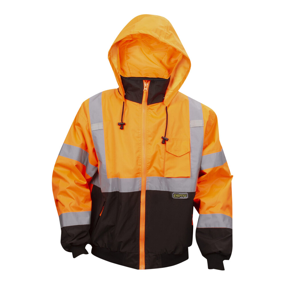 Pioneer 5533 Flame-Resistant Safety Parka, 3X-Large, High Visibility Orange, 58 Cal/cm² SHE263
