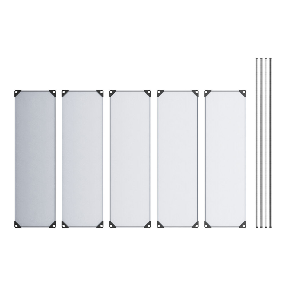 18" x 60" Solid Galvanized Steel 5-Shelf Kit with 74" Posts - Regency