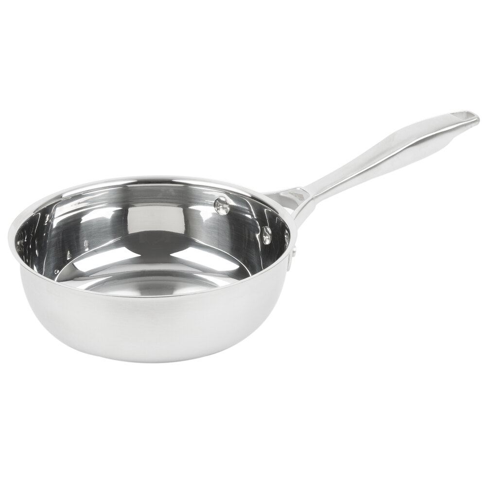 Vollrath 47791 Intrigue 2 Qt. Stainless Steel Saucier Pan with Aluminum