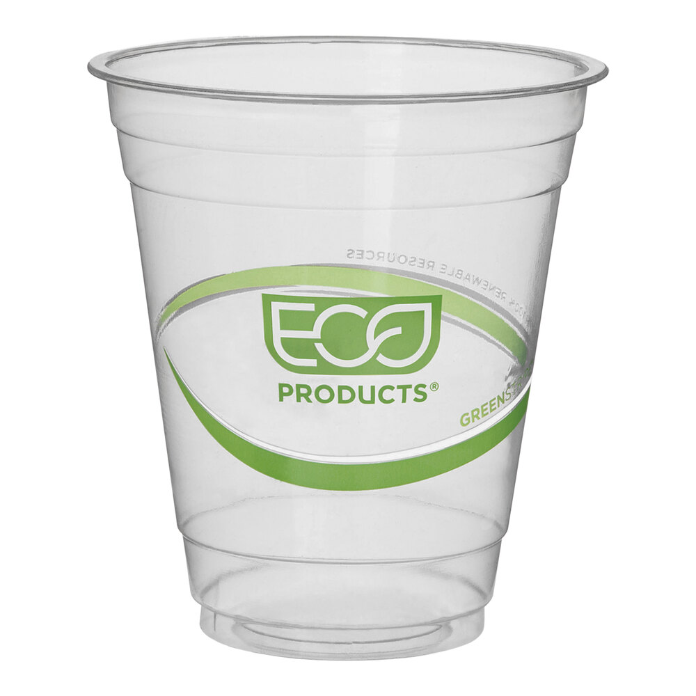 Eco-Products GreenStripe 12 oz. PLA Compostable Plastic Cold Cup ...