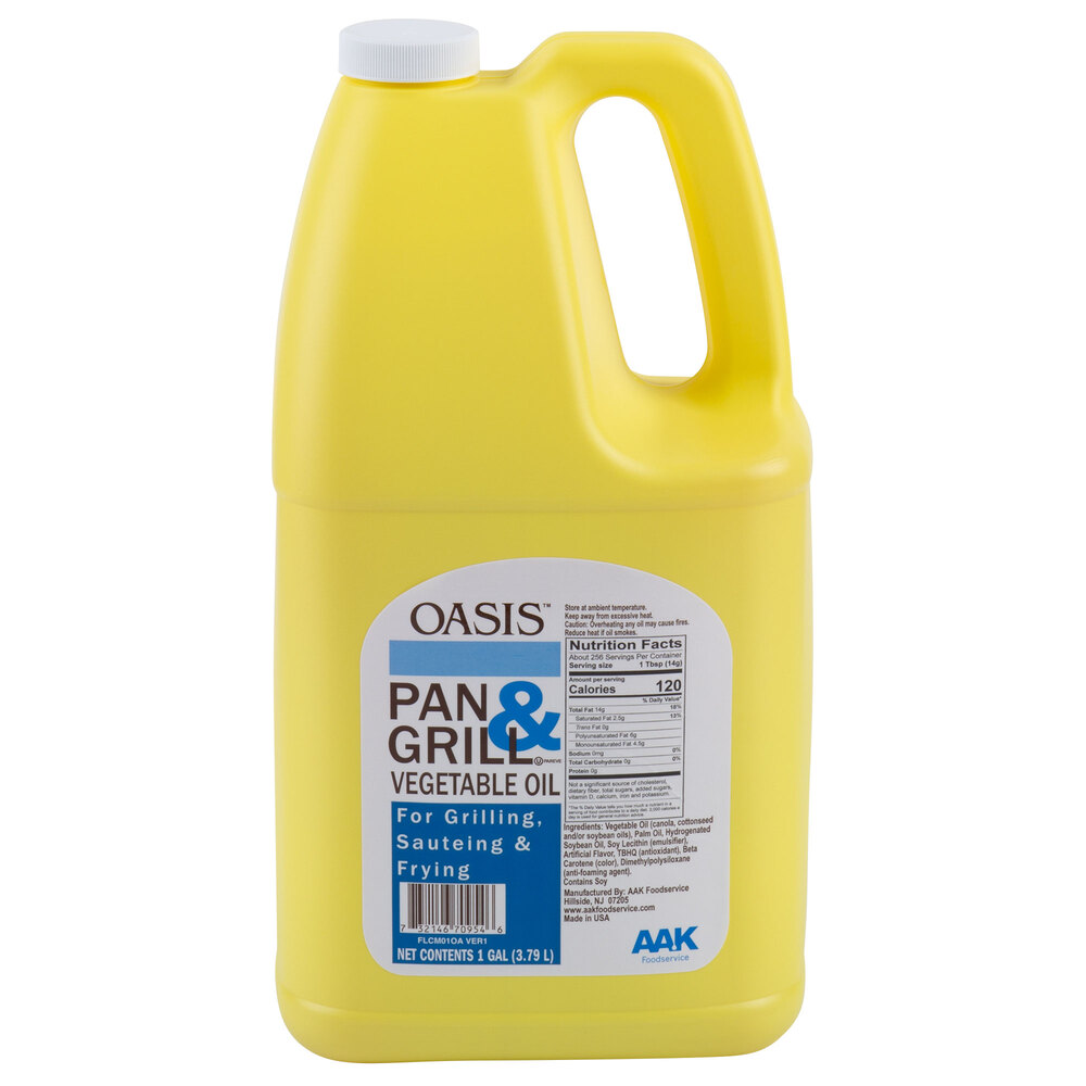 Oasis 1 Gallon Pan & Grill Cooking Oil 6/Case