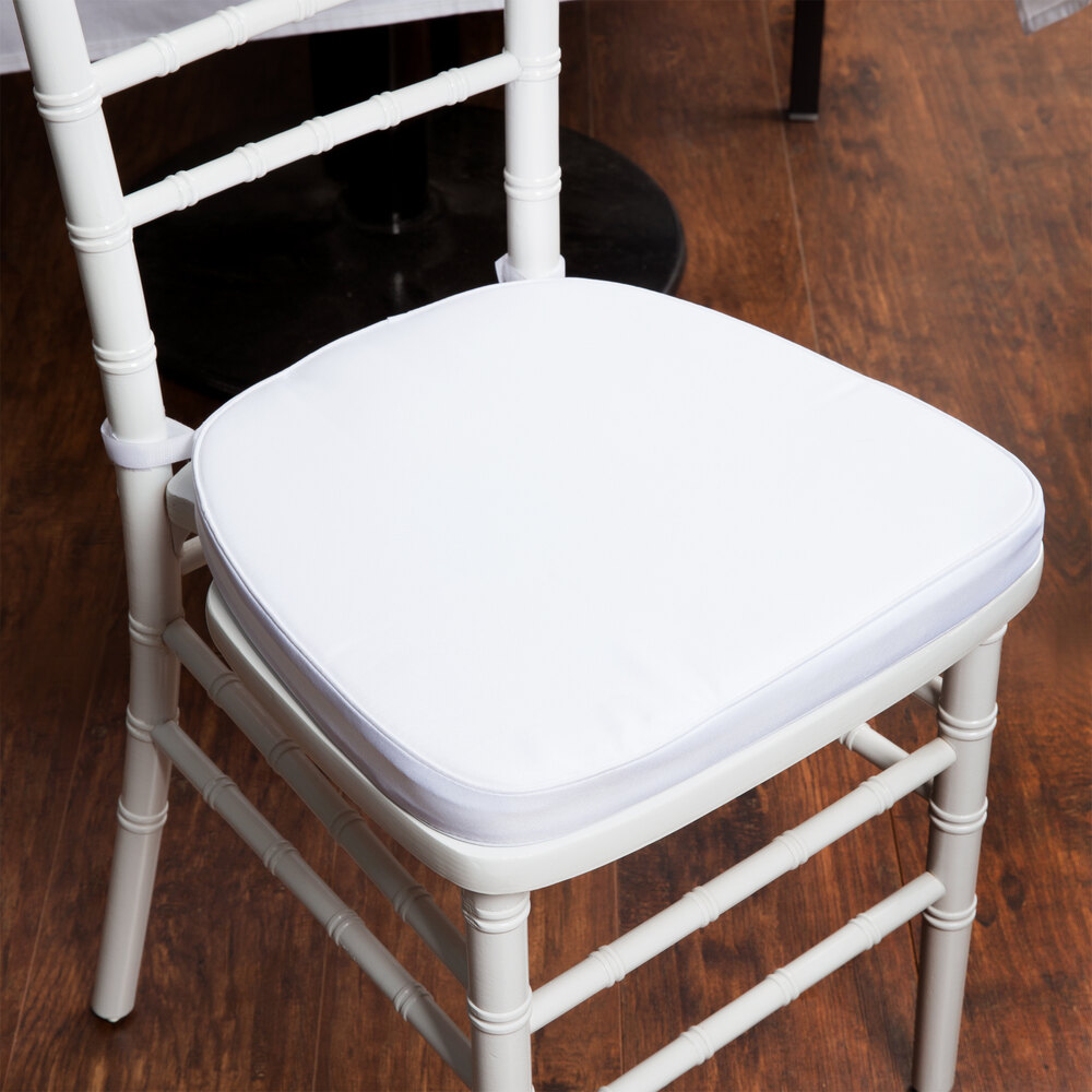 Lancaster Table & Seating White Chiavari Chair Cushion 1