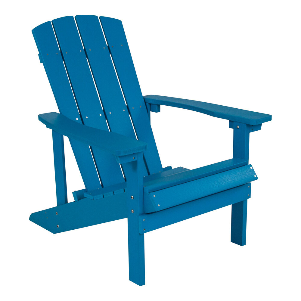Flash Furniture Charlestown Blue Faux Wood Adirondack Chair