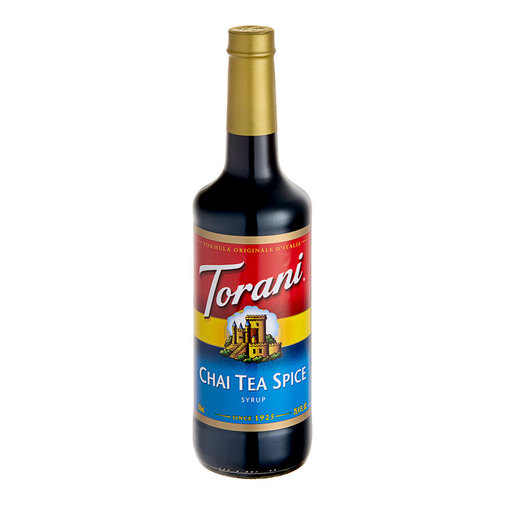 Torani Chai Tea Spice Flavoring Syrup 750 mL Glass Bottle