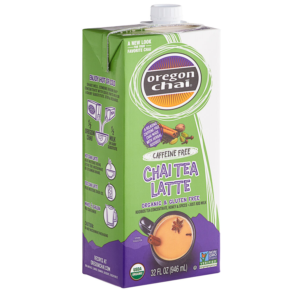 Oregon Chai Organic Caffeine Free Chai Tea Latte 11 Concentrate 32 fl. oz.