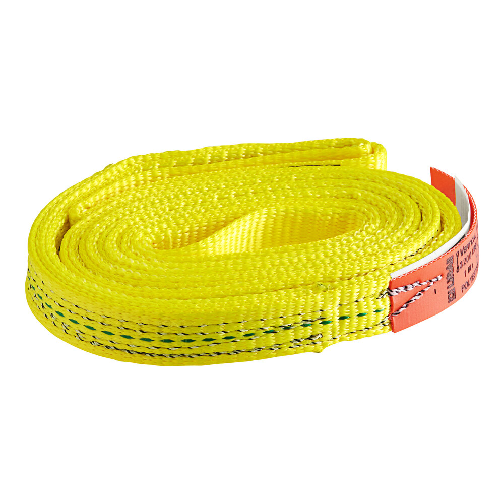Lifting Web Sling – 1" X 6' Poly Synthetic, 2-Ply Eye & Eye, Tagged, Choker Tow