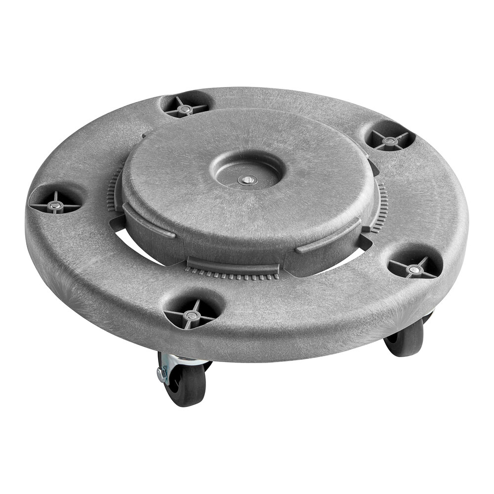 Round 250 lb. Quiet Dolly for 20, 32, 44, and 55 Gallon Trash Cans