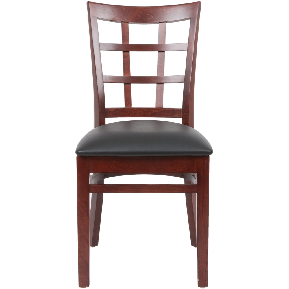 Lancaster Table & Seating Mahogany Finish Wood Window Back Chair with ...