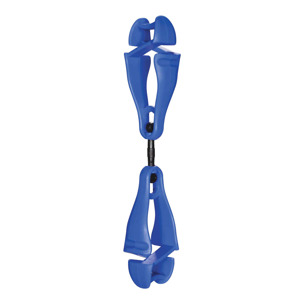 Ergodyne Squids 3420 Blue Swivel Glove Clip Holder with Dual Clips 19417