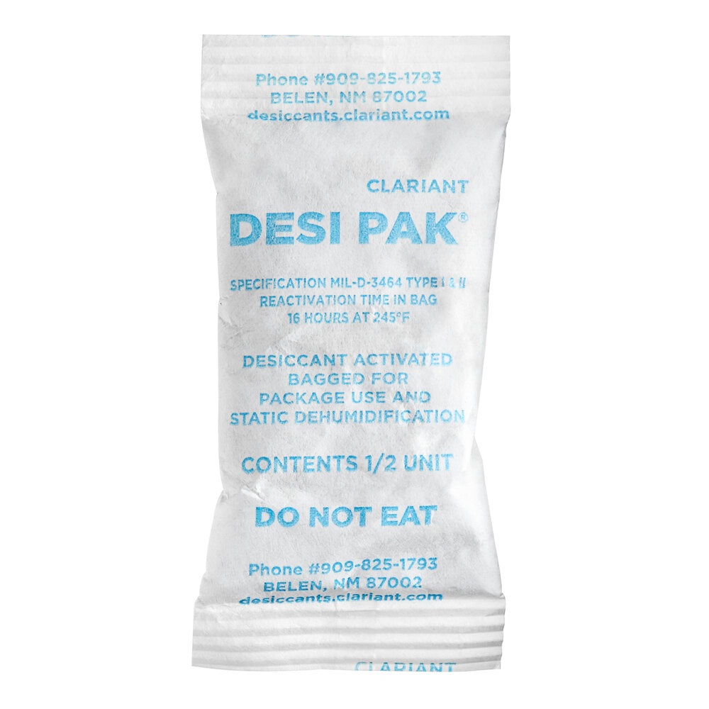 Clariant Desi Pak 1/2 Unit (16 Gram) Desiccant Bentonite Clay Packet