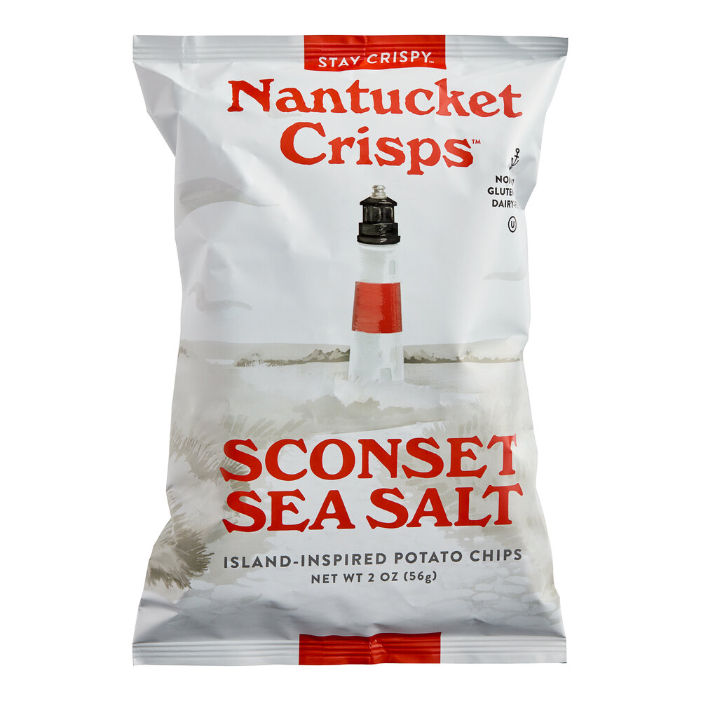 Nantucket Crisps Sconset Sea Salt Potato Chips 2 oz. 15/Case