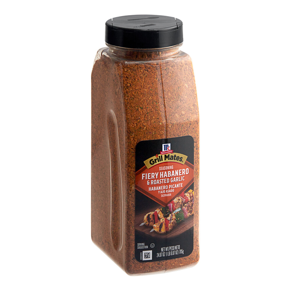 McCormick Grill Mates 24.87 oz. Fiery Habanero and Roasted Garlic Seasoning