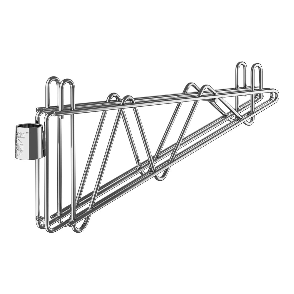 A Regency chrome double cantilever bracket for a wire shelf.