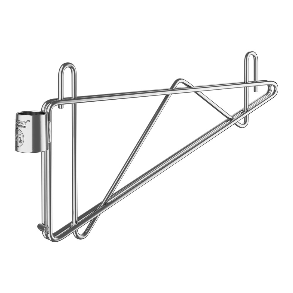 A stainless steel Regency cantilever bracket with a clip.