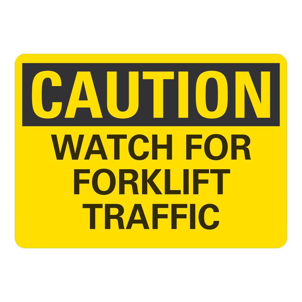 Lavex 10" x 7" Engineer-Grade Reflective Aluminum "Caution / Watch For ...