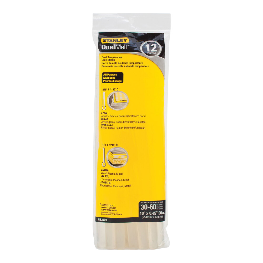 Stanley 10" Dual-Temperature Glue Sticks GS25DT - 12/Pack