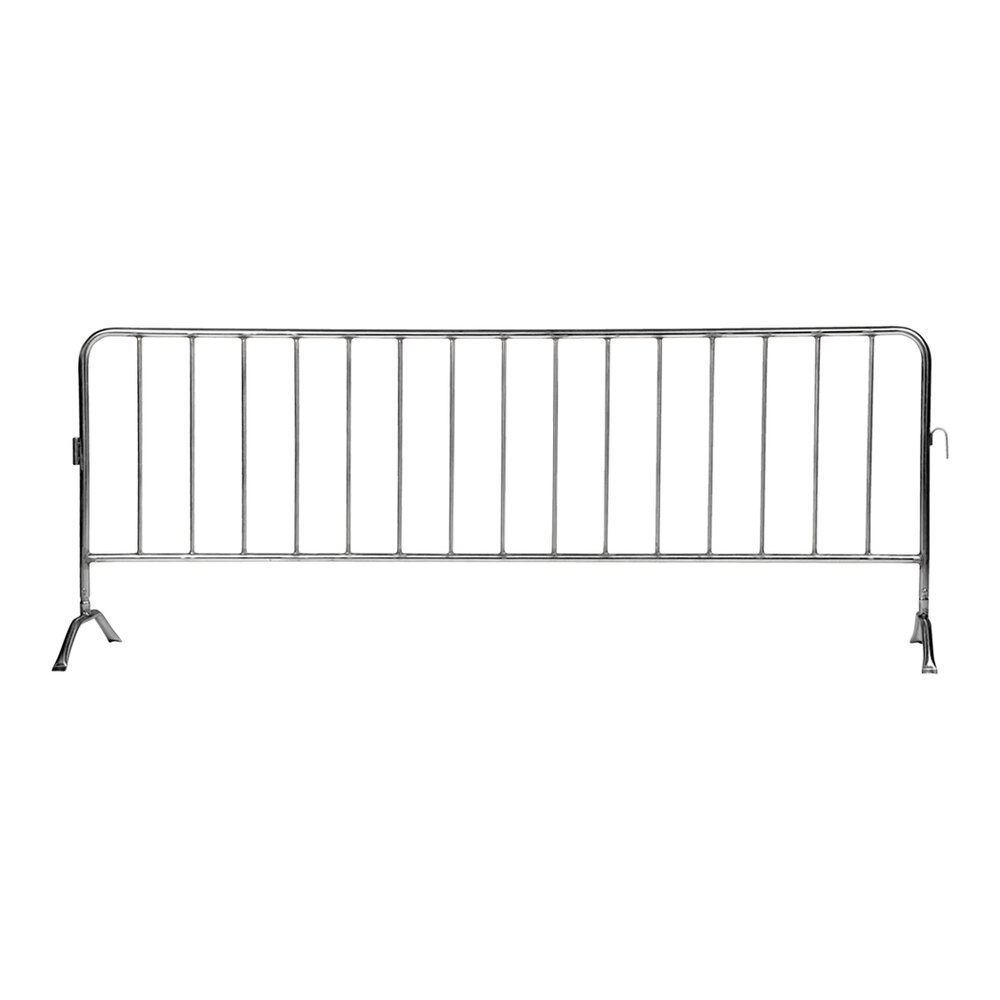 Vestil Stainless Steel Crowd Control Barrier with Curved Feet PRAIL-102-SS