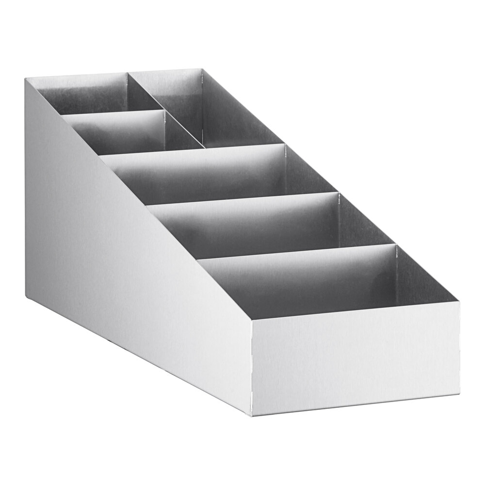 ServSense 6-Section Stainless Steel Lid / Straw / Condiment Packet ...