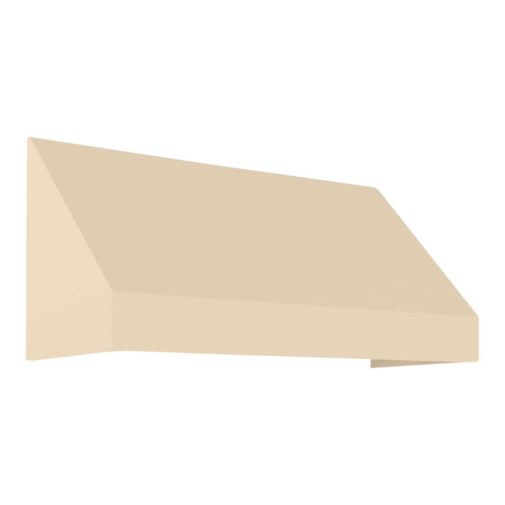 Awntech New Yorker 5' x 3' x 2' Tan Fixed Fabric Awning with Rigid Valance