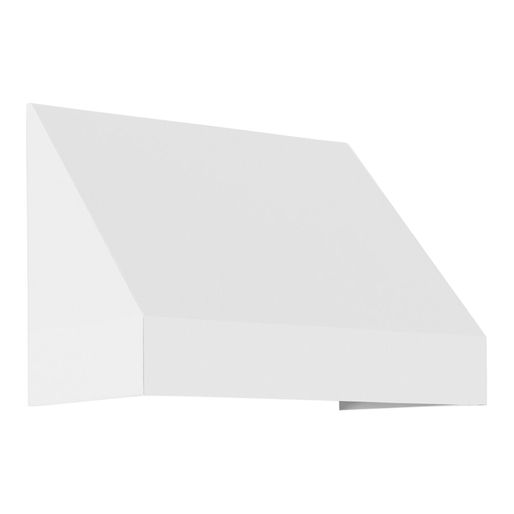 Awntech New Yorker 3' x 3' x 2' White Fixed Fabric Awning with Rigid ...