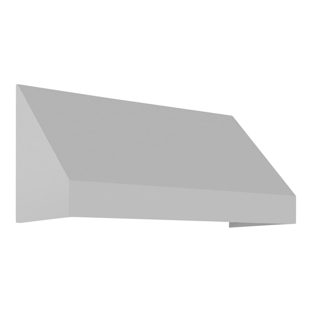 Awntech New Yorker 10' x 4' x 2' Gray Light Fixed Fabric Awning with ...