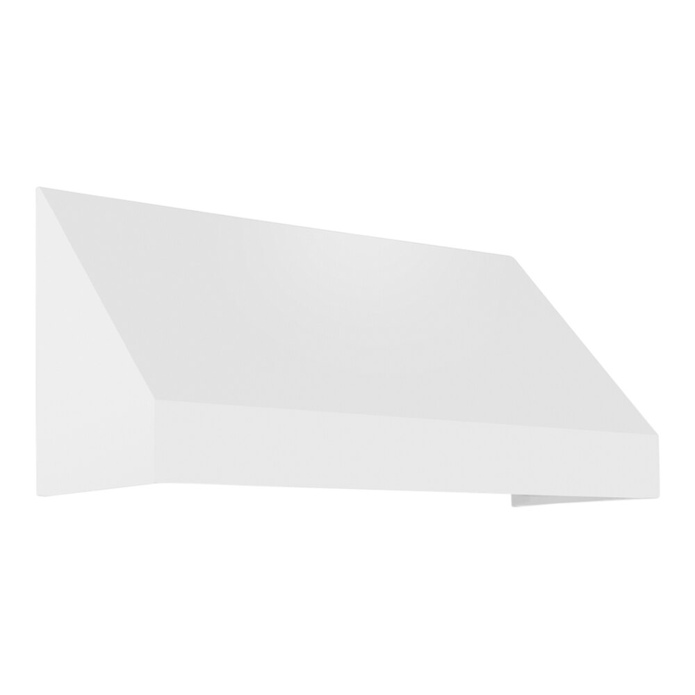 Awntech New Yorker 8' x 3' x 2' White Fixed Fabric Awning with Rigid ...