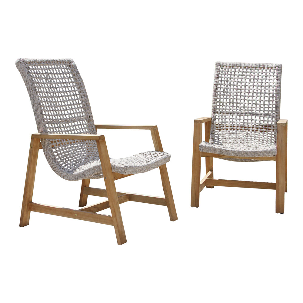 Wicker Lounge Largent Teak Patio Chair Outdoor Interiors Teak And