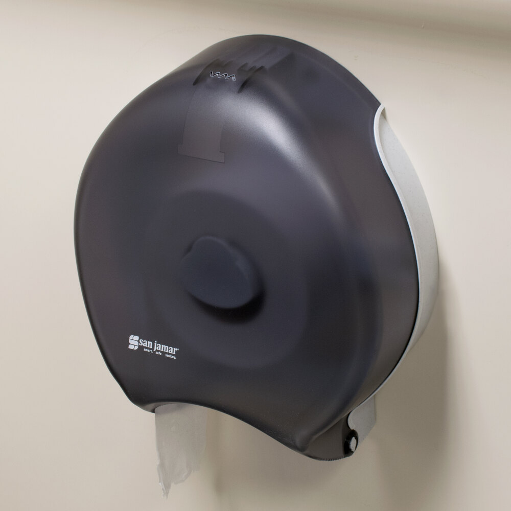 san-jamar-r6000tbk-classic-12-single-roll-jumbo-toilet-tissue