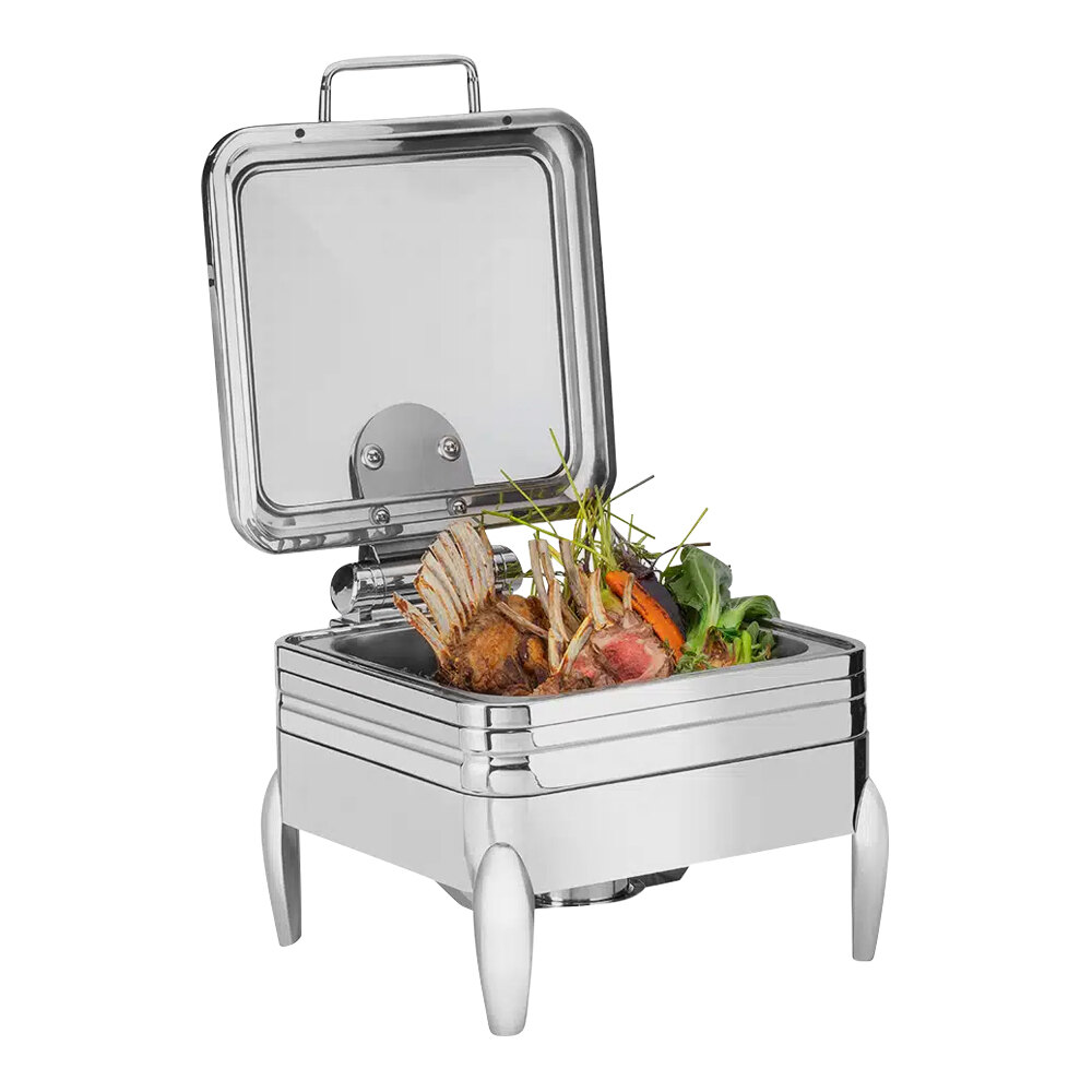 Rosseto De Luxe 6.34 Qt. 2/3 Size Stainless Steel Square Induction ...
