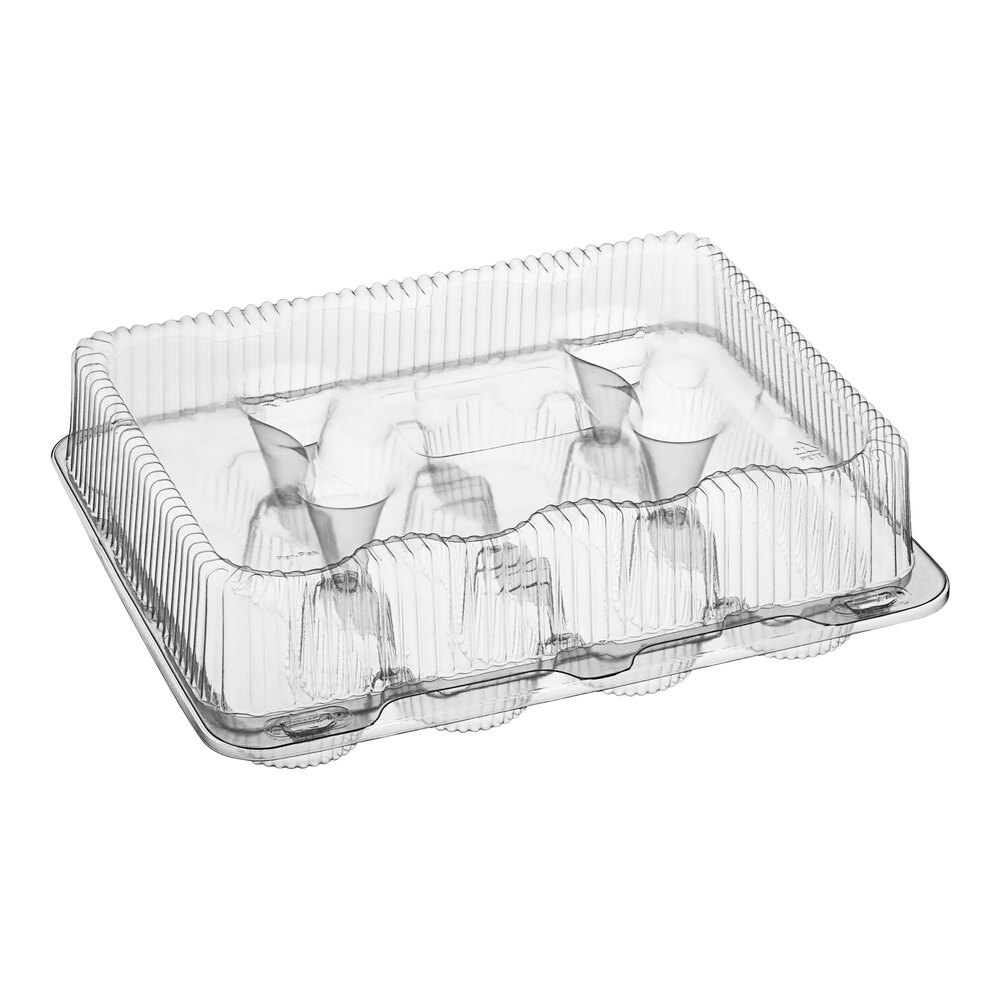 Polar Pak Clear Plastic 12-Compartment Muffin / Cupcake Hinged ...