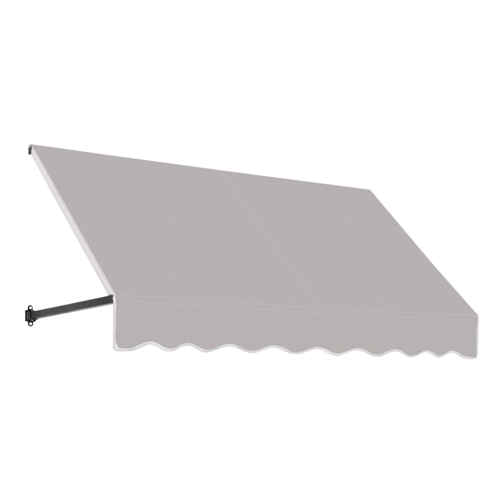 Awntech Dallas Retro 6' x 2' x 2 1/2' Gray Light Open-Sided Slope Fixed ...
